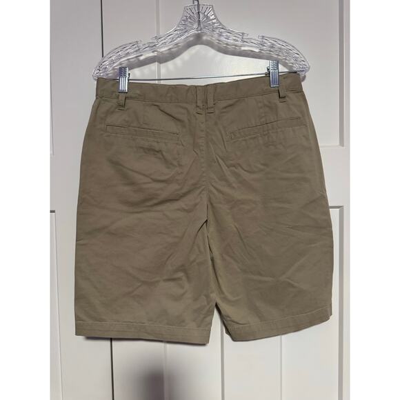 Khaki Chino Flat Front Boys Husky Size 16 Uniform Shorts - Picture 2 of 3